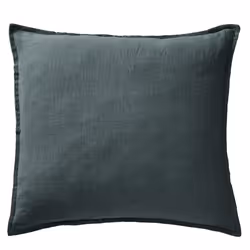 Taie d'oreiller 60x60 cm Lin Français Ardoise