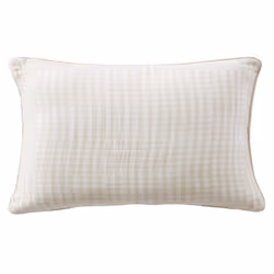 Coussin avec passepoil 40x60 cm Gaze de Coton Quadri Naturel