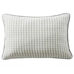 Coussin avec passepoil 40x60 cm Gaze de Coton Quadri Eucalyptus