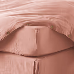Drap housse 200x200 cm Gaze de Coton Rose