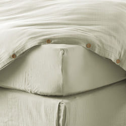Drap housse 200x200 cm Gaze de Coton Vert d'eau