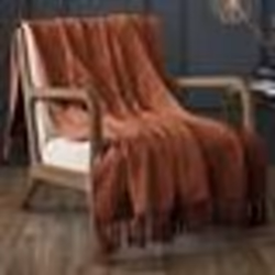 Plaid 180x220 cm Coton Terracotta - 180 x 220 cm