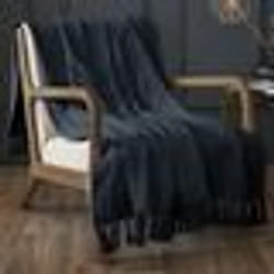 Plaid 180x220 cm Coton Minuit - 180 x 220 cm