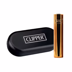 Briquet Clipper Métal - Dark Rose Gold avec étui