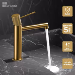 Informations sur le produit Apportez une touche d'élégance à votre salle de bains avec le Robinet Mitigeur de Lavabo anti-cal ...