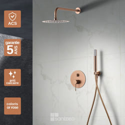 Colonne de Douche anti-calcaire Encastrée Or Rose imex line GPD038//ORC