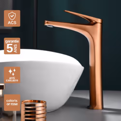Informations sur le produit Apportez une touche d'élégance à votre salle de bains avec le Robinet Mitigeur de Lavabo anti-cal ...