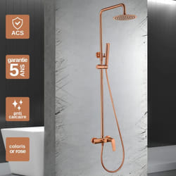 Colonne de Douche anti-calcaire Or Rose imex delos BDD055/ORC