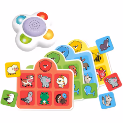 Nathan Mon premier loto sonore, 2 an(s), Sonore, Fonction vocale, Batteries requises, Carton, Plastique, Multicolore