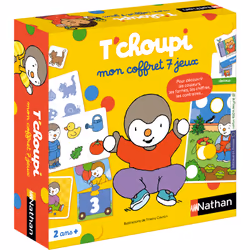 Nathan Mon Coffret 7 Jeux T'Choupi, Jeu de société, Apprentissage, 2 an(s)