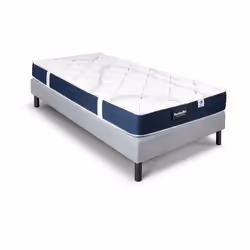 DUNLOPILLO MAGNOLIA Ensemble 90 x 190 - Matelas + Sommier clair - Ep 18 cm - Mousse - Lattes passives - Fabriqué en France