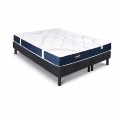 DUNLOPILLO MAGNOLIA Ensemble 160 x 200 - Matelas + Sommier duo foncé - Ep 18 cm - Mousse - Lattes passives - Fabriqué en Fran ...