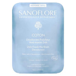 Sanoflore Déodorant Fraîcheur 24H Coton Recharge Bio 50 ml