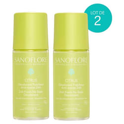 Sanoflore Déodorant Fraîcheur 24H Citrus Roll-On Bio Lot de 2 x 50 ml
