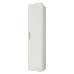 Beaux Meubles Pas Chers - Armoire 1 Porte Blanche Mutifonctions 4 Niches l 35 h 160.6 p 31.5 cm