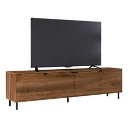 Beaux Meubles Pas Chers - Meuble tv 80 Pouces 4 Portes 4 Niches Châtaignier l 183 h 49 p 38 cm