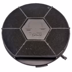 Filtre charbon rond type 28 CHF28/1 (à l'unite) pour hotte WHIRLPOOL, IGNIS, ELECTROLUX, ARISTON HOTPOINT, BAUKNECHT, FAGOR,  ...