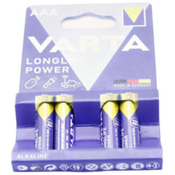 Sos Accessoire Lot de 4 piles alcaline aaa LR03 pour Accessoires et entretien Varta 4903121414