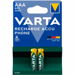 Lot de 2 piles rechargeables AAA NIMH 800MAH pour Accessoires et entretien VARTA 58398101402 Appareils compatibles : BB440342 ...