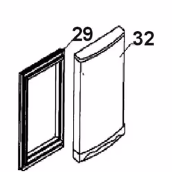 Joint porte (Partie réfrigérateur) pour Réfrigérateur, congélateur PROLINE, TECNOLEC 40040061 Appareils compatibles : [FRIGO, ...