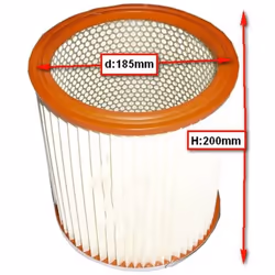 Filtre cylindre diam 185mm H 200 mm compatible pour Aspirateur ROWENTA ZR70 Appareils compatibles : [ASPIRATEUR ROWENTA: ] RU ...