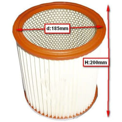 Sos Accessoire Filtre cylindre diam 185mm h 200 mm pour Aspirateur Rowenta ZR70