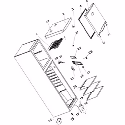 Platine led pour Réfrigérateur, congélateur PROLINE, MOULINEX STUDIO, THOMSON 1058302, 53040791 Appareils compatibles : [FRIG ...
