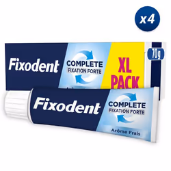 4 Crèmes Adhésives Pour Prothèses Dentaires Fraicheur - 70,5 g - Fixodent Complete