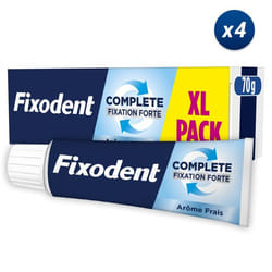 4 Crèmes Adhésives Pour Prothèses Dentaires Fraicheur - 70,5 g - Fixodent Complete