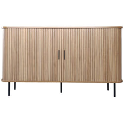 Buffet en bois cannelé à portes coulissantes 140cm SEMARANG