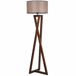 Illuminez votre intérieur avec élégance grâce à ce lampadaire au design épuré en bois et tissu. Sa silhouette élancée et son  ...
