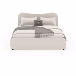 Lit coffre 160x200cm design arrondi velours côtelé beige Donnez une nouvelle dimension à votre chambre avec ce lit coffre 160 ...