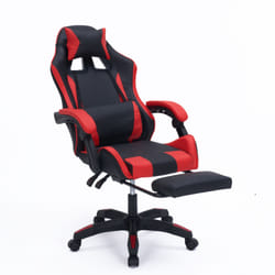 Chaise gaming de bureau ergonomique inclinable noir et rouge Altair, Concept Usine