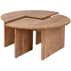 Table basse ronde duo pin atlantique 90cm AZUS