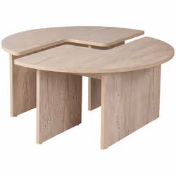 Table basse ronde duo pin atlantique 90cm Ce duo de tables basses en finition pin atlantique apporte à votre salon un souffle ...