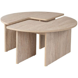 Table basse ronde duo pin atlantique 90cm APIX