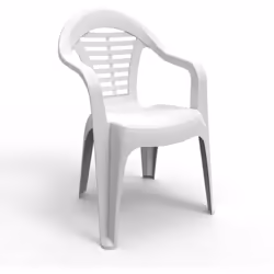 Chaise de jardin blanche en résine Cette chaise de jardin est l’alliée idéale pour aménager un espace extérieur confortable e ...