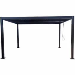 Pergola bioclimatique 4x3m structure en aluminium gris anthracite HYDRA, Concept Usine