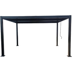 Pergola bioclimatique 4x3m structure en aluminium gris anthracite HYDRA, Concept Usine