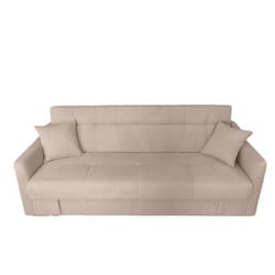 Canapé convertible avec coffre en velours cotelé beige 3 places ADARE, Concept Usine