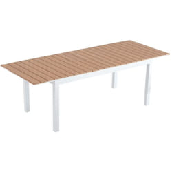 Madeira - Table extensible de jardin 8 places en aluminium et bois
