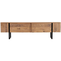 Meuble tv industriel avec placards bois et noir 180cm MOOV
