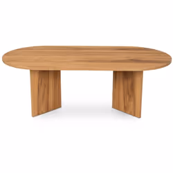 Table basse design ovale bois 120cm Apportez une touche contemporaine et chaleureuse à votre salon avec cette table basse ova ...
