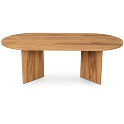 Raav - Table basse design ovale bois 120cm