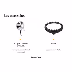 SteamOne S-Travel Défroisseur vapeur portatif 0,26 L 140 W Noir, Chrome - Vue supplémentaire 4