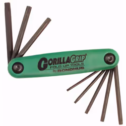 Couteau Bondhus GorillaGrip® - Torx® Réf. 12632 : Couteau avec 8 clés Torx® T6 - T25. Tailles : T6, T7, T8, T9, T10, T15, T20 ...