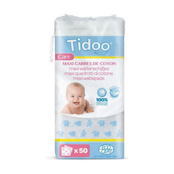 Tidoo Coton Maxi Carrés Bio 50 cotons