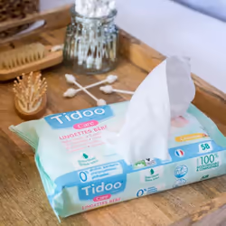 Tidoo Lingettes compostables au calendula bio et parfum naturel X58