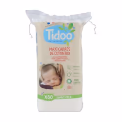 Tidoo Coton Maxi Carrés Bio 80 cotons