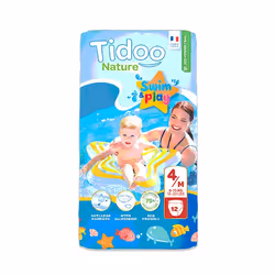 Tidoo Nature – Swim&amp;Play, Garçon/Fille, 8 kg, 15 kg, Bleu, Velcro, Jour et nuit